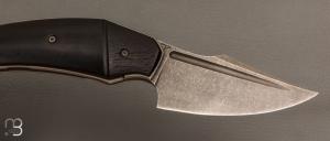   Couteau " Liner Lock " custom par David Lespect - Ebène et RWL34