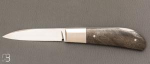   Couteau  " Lock-Back Proto " par Honor Vilain - Fatcarbon et lame en acier W2