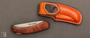  Couteau  " Lock-Back " corse lame Damas et bruyère de Christian Moretti