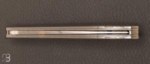    Couteau  " Lock - Back "  custom par Alexis LeCocq - Mokumé gané