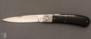  Couteau " Lock-back " pliant par H. McBurnette - Micarta et ATS-34