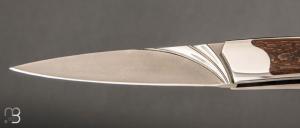    Couteau « Lock-Back » custom par Vincent Saja - Jasper Deschutes, Oregon et RWL34