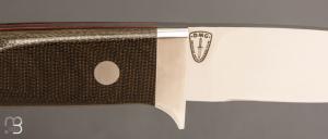  Couteau "Loveless 5'' Drop Point" par Shaun Bruwer - Micarta et N690