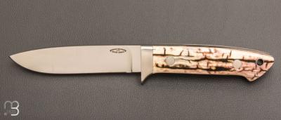    Couteau "Loveless 5'' Drop Point" par Shaun Bruwer - Ivoire de mammouth et N690