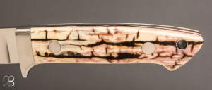    Couteau "Loveless 5'' Drop Point" par Shaun Bruwer - Ivoire de mammouth et N690