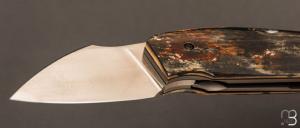    Couteau " Mahousse " custom par Christophe Arbogast - Ivoire de mammouth et RWL34