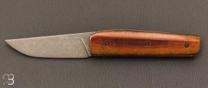   Couteau " Mastard " custom par Christophe Arbogast - Micarta Vintage et lame en D2