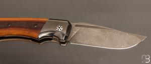     Couteau " Midnight liner " custom par Olivier Ouertal - Micarta Vintage et lame en Elmax