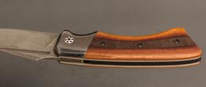     Couteau " Midnight liner " custom par Olivier Ouertal - Micarta Vintage et lame en Elmax