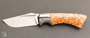    Couteau " Midnight liner " custom par Olivier Ouertal - Bouleau stabilis� et RWL-34