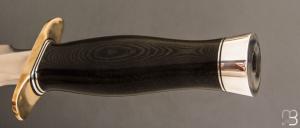   Couteau " Model 2 – 7"  Fighting Stiletto " par Randall - Micarta noir Commando shape