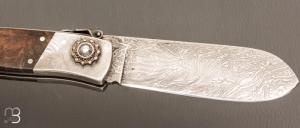    Couteau " Navaja Montañesa" par Jesus Granda - Loupe d'érable et lame damas