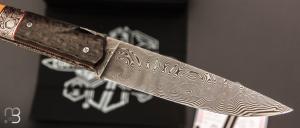    Couteau " Nayole 12 CM Bi-matière " de Jérôme Lamic - ivoire de mammouth/carbone