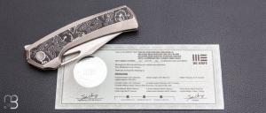   Couteau " Nefaris WE22040F-2 " WE KNIFE - Titane et Fibre de carbone