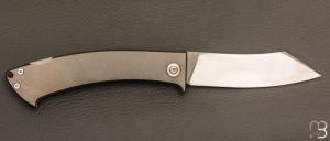    Couteau " Nesmuk lock-back " custom par Torpen Knives - Jérôme Hovaere - Titane et N690Co