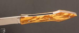   Couteau " L'Oegopsyde " fait main par Laraud Blade  - Hêtre échauffé et 14C28