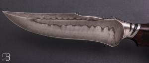    Couteau " Onca " de Samuel Lurquin - Bois de fer d'Arizona et lame damas
