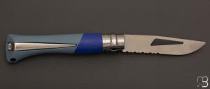   Couteau Opinel N°09 Océan bleu - Lame inox semi-crantée