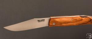 Couteau Pallarès Solsona pompe arrière Olivier et lame Carbone