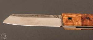   Couteau " Petit Mesclun " Piémontais de Julien Maria - Thuya et lame en XC75