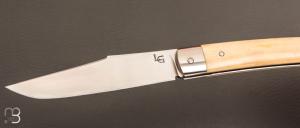 Couteau " Pièce unique " par Laurent Gaillard - Bois de cerf et 14C28N