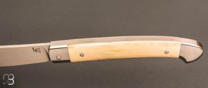 Couteau " Pièce unique " par Laurent Gaillard - Bois de cerf et 14C28N