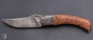    Couteau " Pointix " custom de Florent Dall'ava - L'atelier Dall'ava - Bouleau madr� stabilis�