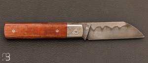Couteau " Le Pointu " de Garaboux Jean Philippe - Les couteaux de Pi - Micarta et lame en XC100
