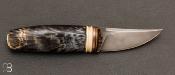 Couteau " Puukko " fixe de Benoit Maguin - RWL34 et peuplier teinté stabilisé