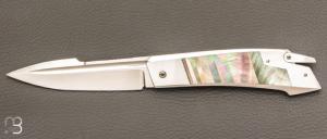    Couteau " R.B.L" custom de Guillaume Ducasse - Nacre noire