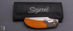   Couteau " Rocket " custom de Stéphane Sagric - Micarta et Zirconium