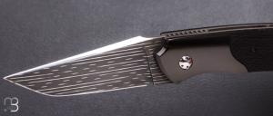   Couteau " Rocket " custom de Stéphane Sagric - Fibre de carbone et Zirconium