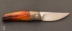   Couteau  "  SHUT " par Thierry Savidan - Cerf sambar et RWL-34