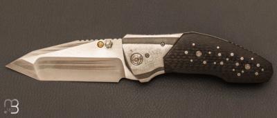 Couteau " Saboteur " custom par Allen Elishewitz - Fibre de carbone