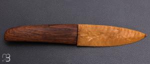 Couteau " Silex caramel et chêne " par Kévin Chartier