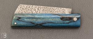  Couteau " Snard " Cristal Steel par Tom Fleury - Bouleau madré stabilisé