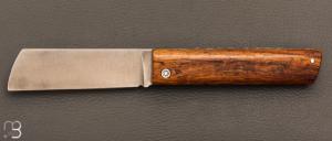   Couteau " Snard " par L'Olonnois - Loupe de bois de fer d'Arizona