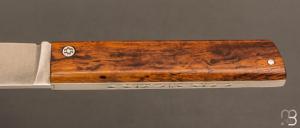   Couteau " Snard " par L'Olonnois - Loupe de bois de fer d'Arizona