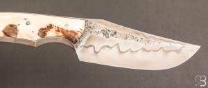  Couteau   "   Sparus  " fixe forgé par Guy Poggetti - Phacochère et C105