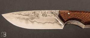 Couteau " Sparus  " fixe forgé par Guy Poggetti - Micarta et C130