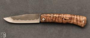 Couteau de poche " Talar L " par Anthony Brochier - rable ond stabilis