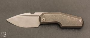    Couteau  Elementak Frame-lock  par Thomas Gony GTKnives - Titane et RWL-34