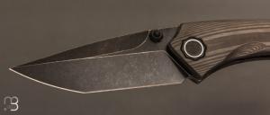 Couteau " Tuna - Standard 1 " par Poikiloblade - Carbone Woodgrain et Bohler M398