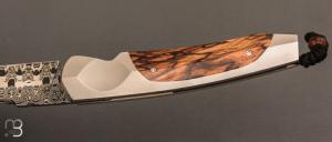    Couteau " Typhon " par Florian Keller - Manguier et damas mosaïque échelle