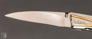    Couteau " Voyager " custom par Koji Hara - Nacre et Cowry Y