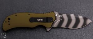 Couteau ZERO TOLERANCE ZT.0350OLTS20 Ken Onion - 20th Anniversary Magnacut Tiger Strip