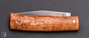   Couteau artisanal pliant par Laurent Gaillard - Bouleau et 14C28n