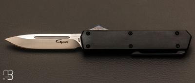 Couteau de poche automatique Golgoth - aluminium noir et lame en VG10 - G13DP+