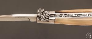   Couteau de collection Laguiole Corne blonde par Jean-Michel Cayron