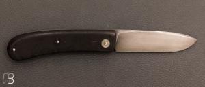 Couteau  " cran carré " Hêtre teinté stabilisé et 90mcv8 par Frédéric Maschio